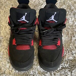 Black and Red Air Jordan Flight Retro Sneakers